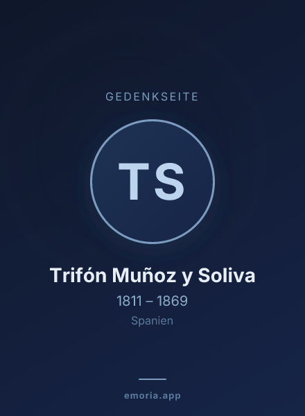Gedenkportrait von Trifón Muñoz y Soliva