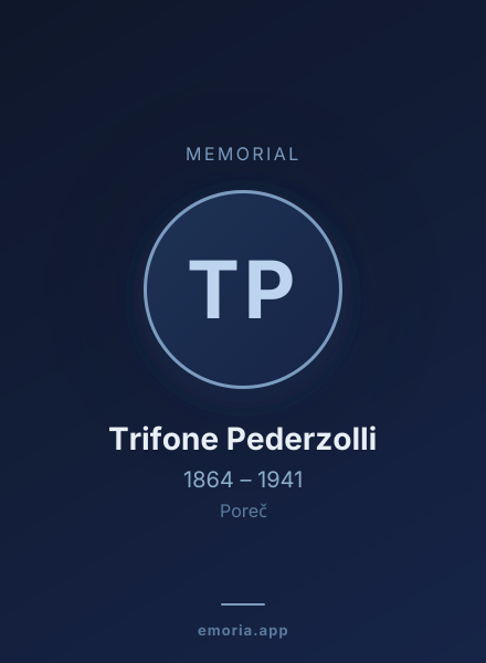 Memorial portrait of Trifone Pederzolli