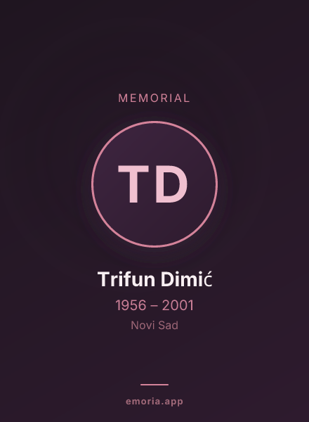 Memorial portrait of Trifun Dimić