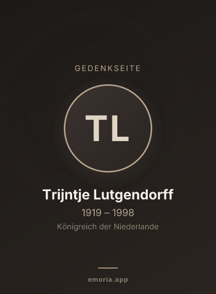 Gedenkportrait von Trijntje Lutgendorff