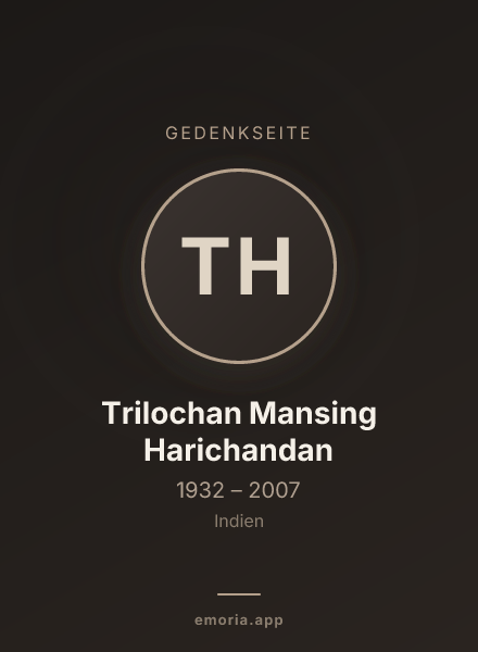 Gedenkportrait von Trilochan Mansing Harichandan