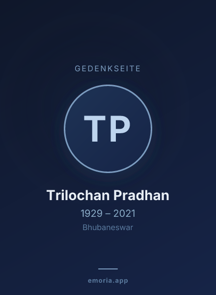 Gedenkportrait von Trilochan Pradhan