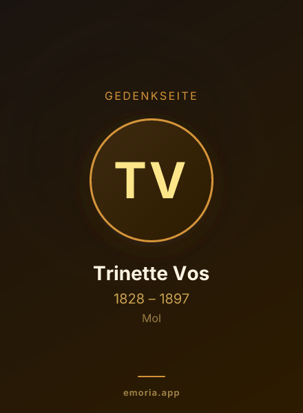Gedenkportrait von Trinette Vos