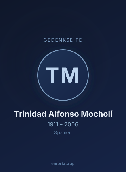 Gedenkportrait von Trinidad Alfonso Mocholí