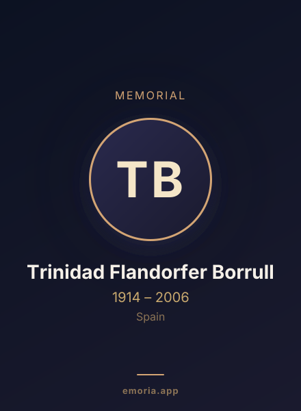 Memorial portrait of Trinidad Flandorfer Borrull