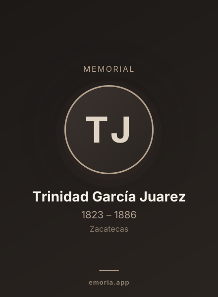 Memorial portrait of Trinidad García Juarez
