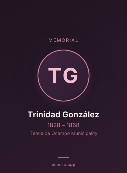 Memorial portrait of Trinidad González