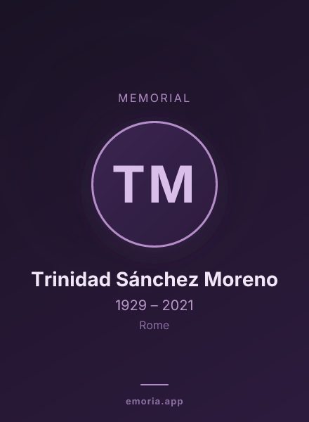 Memorial portrait of Trinidad Sánchez Moreno