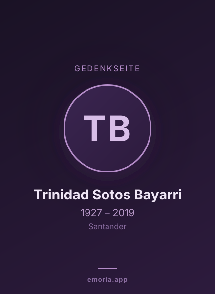 Gedenkportrait von Trinidad Sotos Bayarri