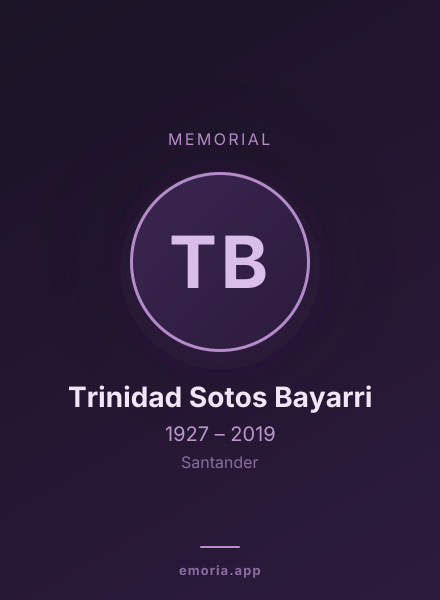 Memorial portrait of Trinidad Sotos Bayarri