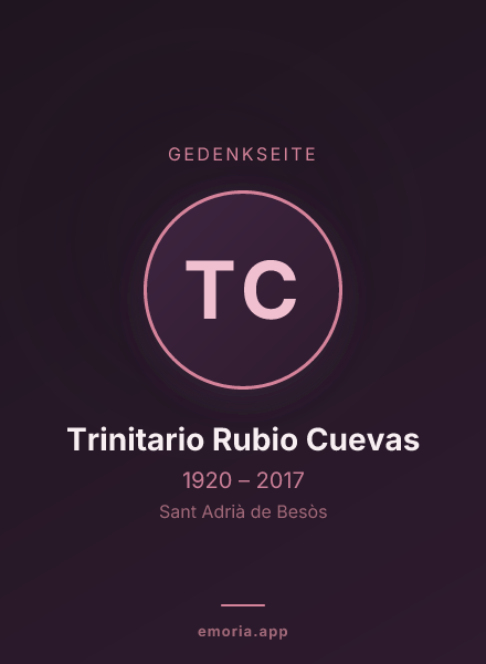 Gedenkportrait von Trinitario Rubio Cuevas