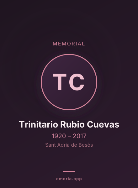 Memorial portrait of Trinitario Rubio Cuevas
