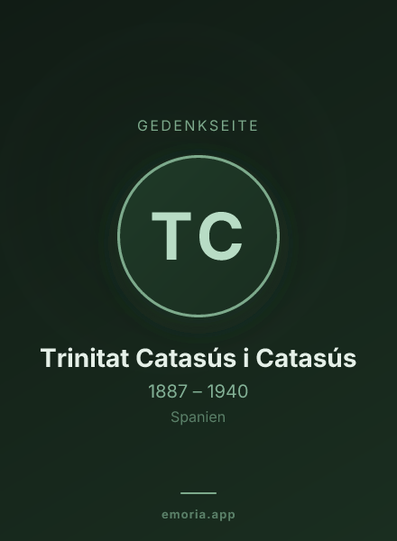 Gedenkportrait von Trinitat Catasús i Catasús