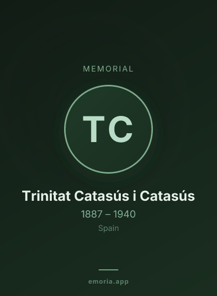 Memorial portrait of Trinitat Catasús i Catasús