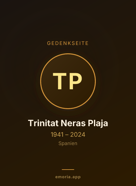 Gedenkportrait von Trinitat Neras Plaja