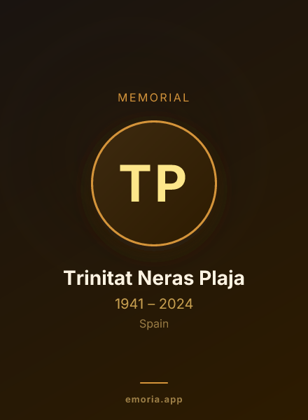 Memorial portrait of Trinitat Neras Plaja