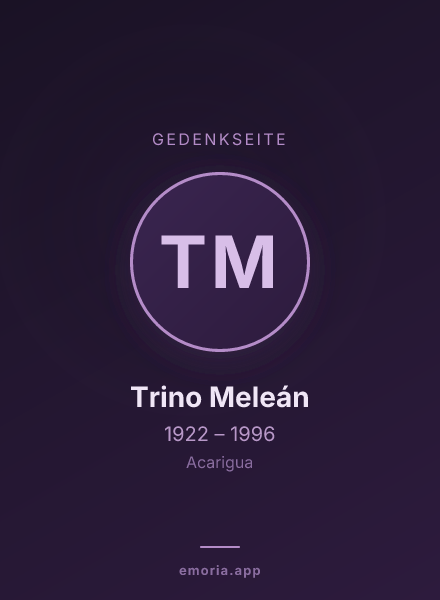 Gedenkportrait von Trino Meleán