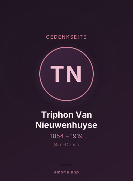 Gedenkportrait von Triphon Van Nieuwenhuyse