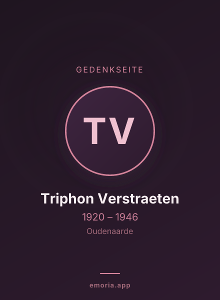 Gedenkportrait von Triphon Verstraeten