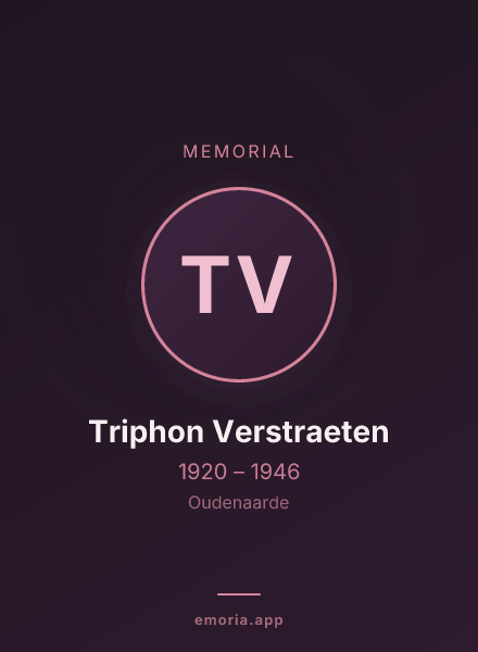 Memorial portrait of Triphon Verstraeten