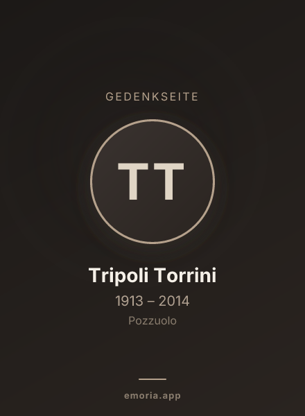Gedenkportrait von Tripoli Torrini