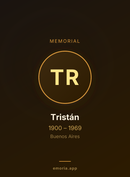 Memorial portrait of Tristán