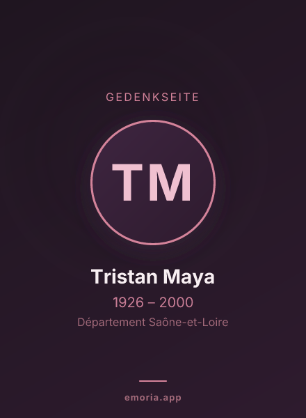 Gedenkportrait von Tristan Maya