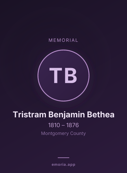 Memorial portrait of Tristram Benjamin Bethea