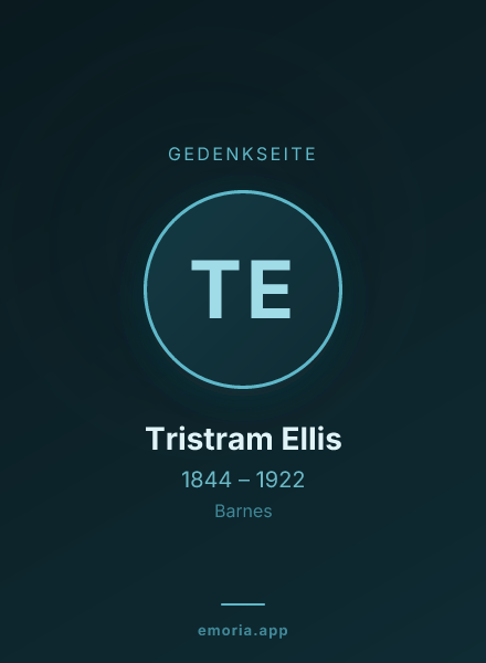 Gedenkportrait von Tristram Ellis
