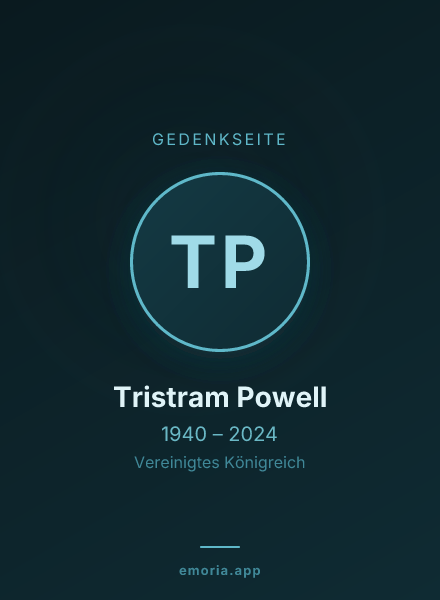 Gedenkportrait von Tristram Powell