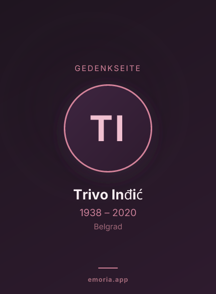 Gedenkportrait von Trivo Inđić
