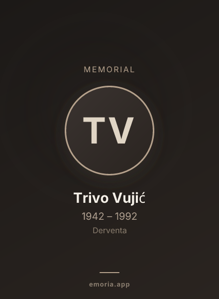 Memorial portrait of Trivo Vujić