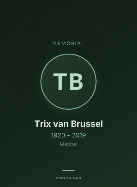 Memorial portrait of Trix van Brussel