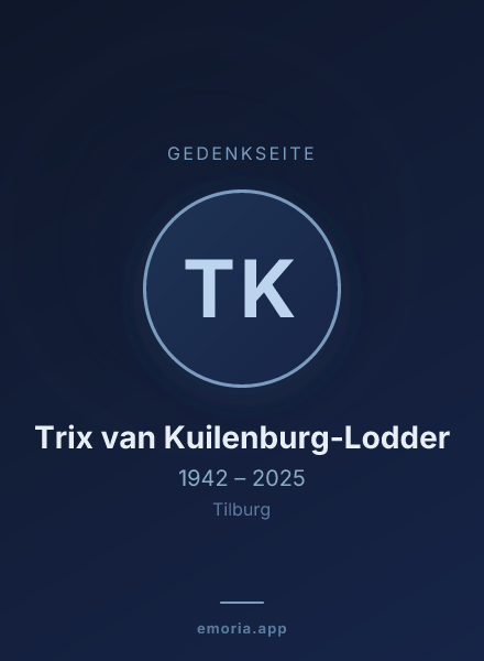 Gedenkportrait von Trix van Kuilenburg-Lodder