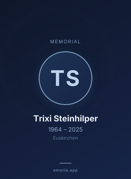 Memorial portrait of Trixi Steinhilper