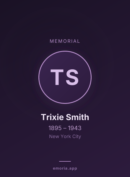 Memorial portrait of Trixie Smith