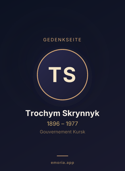 Gedenkportrait von Trochym Skrynnyk