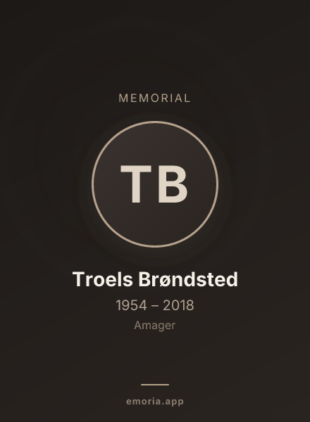 Memorial portrait of Troels Brøndsted