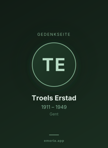 Gedenkportrait von Troels Erstad