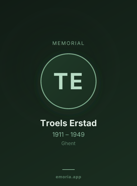Memorial portrait of Troels Erstad