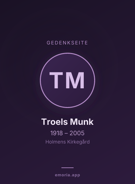 Gedenkportrait von Troels Munk