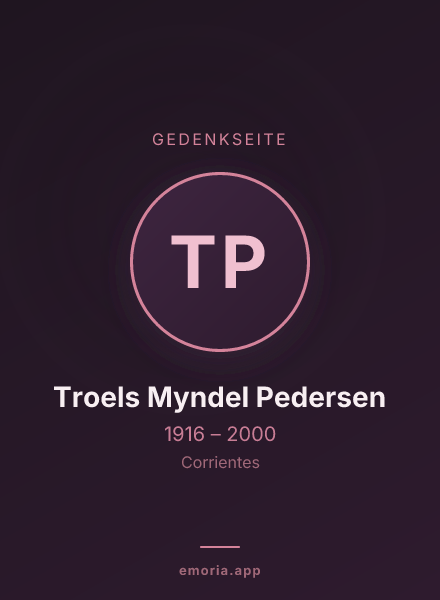 Gedenkportrait von Troels Myndel Pedersen