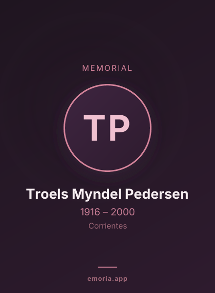 Memorial portrait of Troels Myndel Pedersen