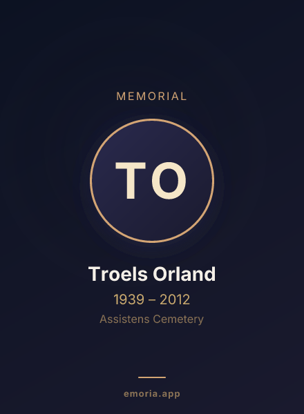 Memorial portrait of Troels Orland