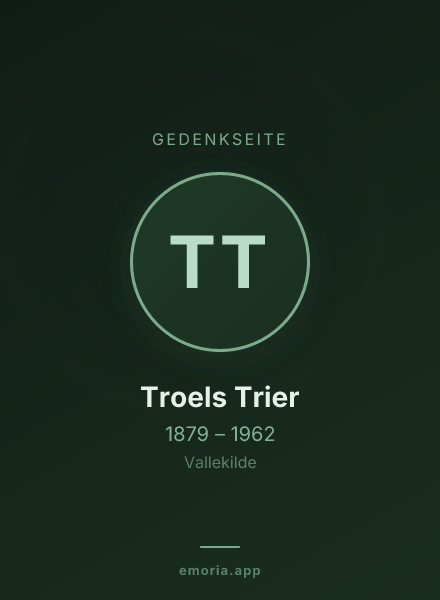 Gedenkportrait von Troels Trier