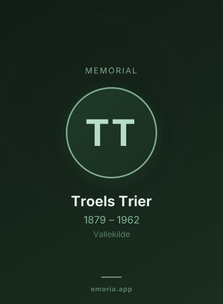 Memorial portrait of Troels Trier