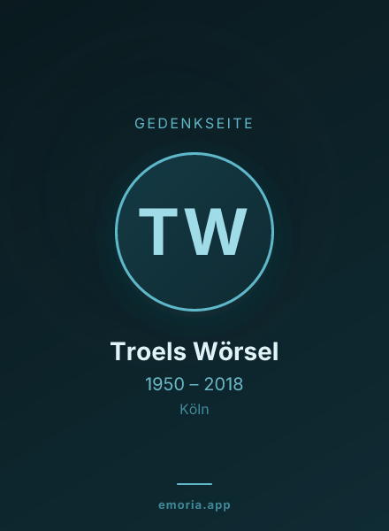 Gedenkportrait von Troels Wörsel