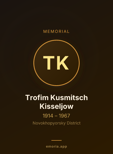 Memorial portrait of Trofim Kusmitsch Kisseljow