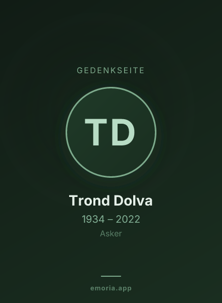 Gedenkportrait von Trond Dolva