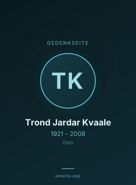 Gedenkportrait von Trond Jardar Kvaale